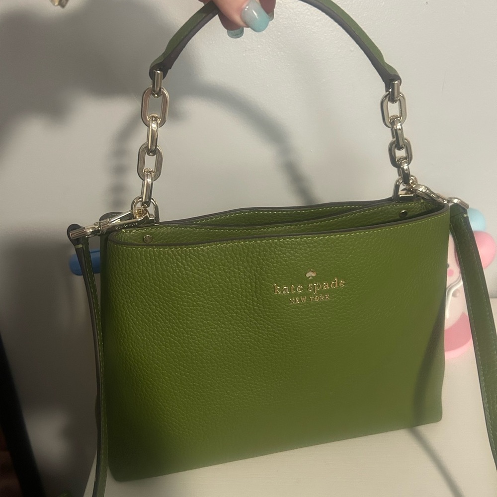 Kate Spade Aubrey Green Crossbody Bag with top handle